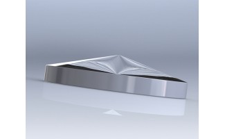 0.5° Dia12.7мм ультрафиолетовая антипризма из сливочного кварца, без покрытия